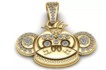 MONKEY ANIMAL PENDANT 3D PRITNABLE MODEL