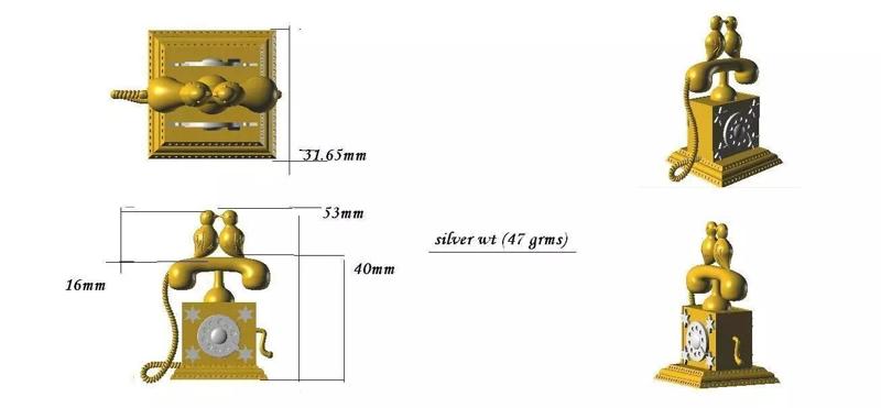 old telephone  pendant