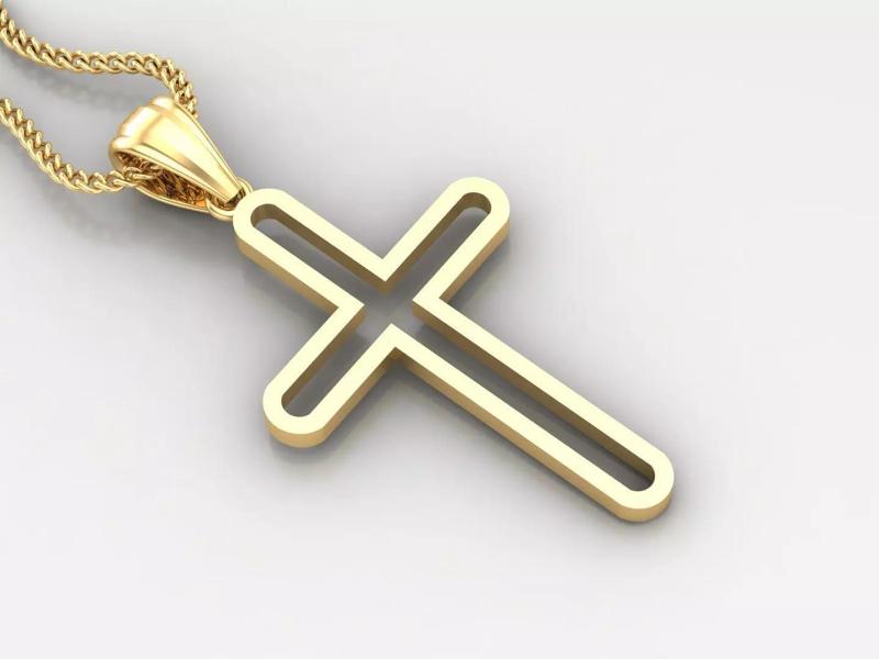Jesus Christ Cross Pendant Print 4CP061