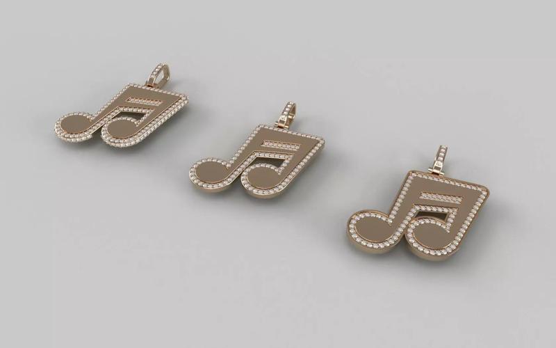 Music Note Pendants - Semiquaver v2