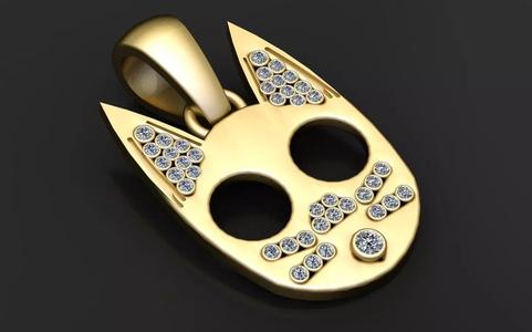 HIP HOP CAT PENDANT 3D PRINTABLE MODEL