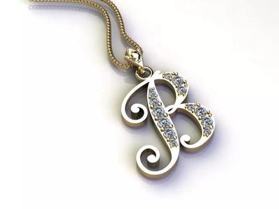 Fancy Font Style Pendant B