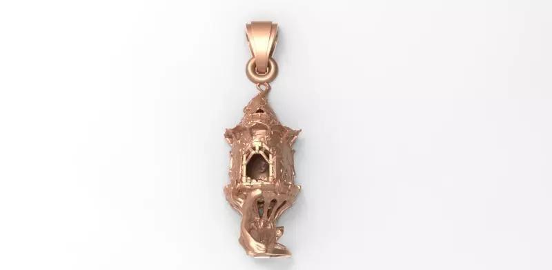 Bird House Charm Pendant