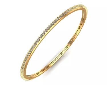 Gold Diamond Look Light Bangle