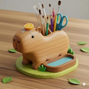 Capibara Desk Organizer 🖊️📏✂️