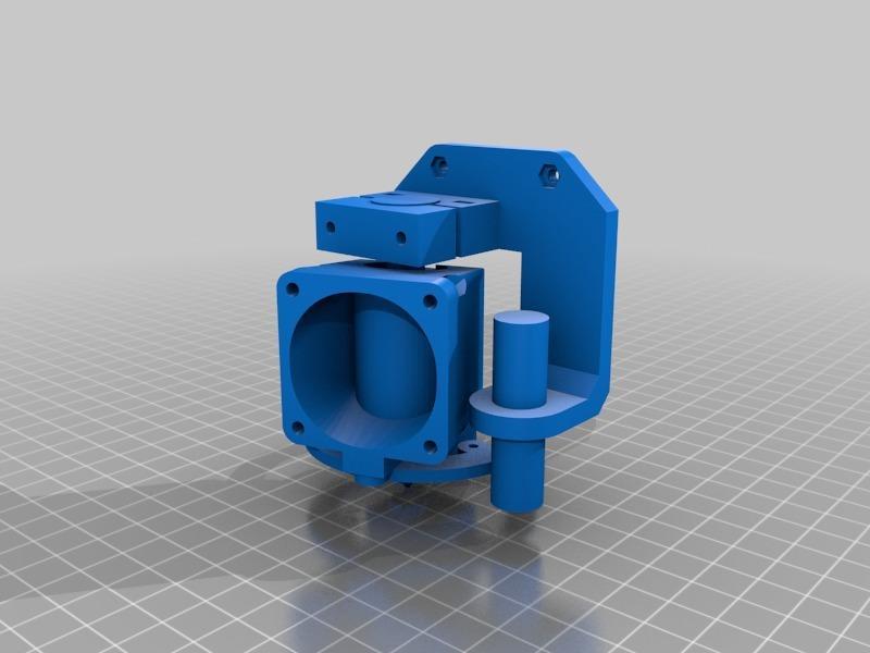 Parametric JHead / E3D holder with ring Led and Inductive Sensor Support