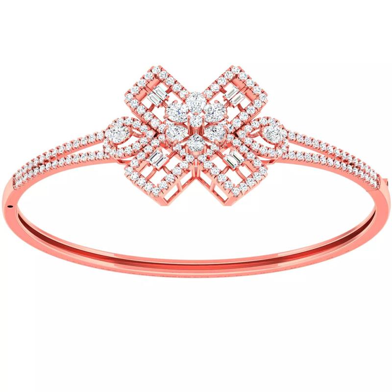 Diamond light gold bracelet