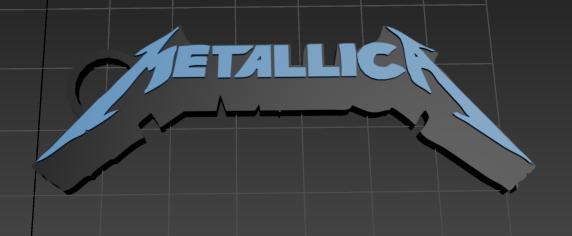 Metallica logo 3D brelock