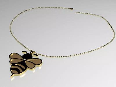 bee pendant and chain