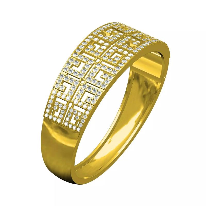 Stylish Round Diamond Plated Bracelet