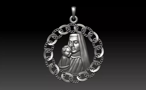 BABY JESUS AND VIRGIN MARY PENDANT
