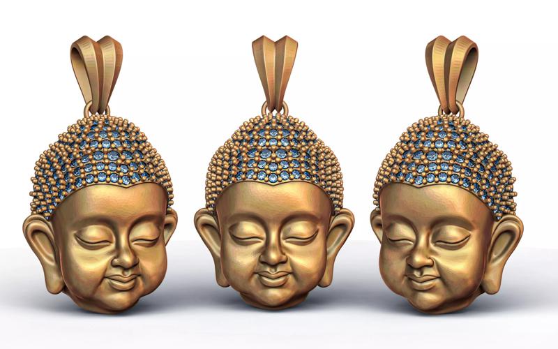 Baby Buddha Diamond Pendant