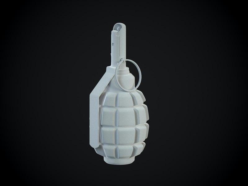 3D Model of F-1 Hand Grenade (GRAU 57-G-721) "Limonka".