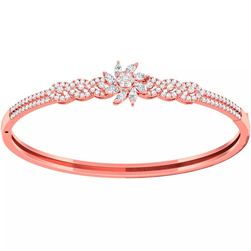 Diamond light gold bracelet