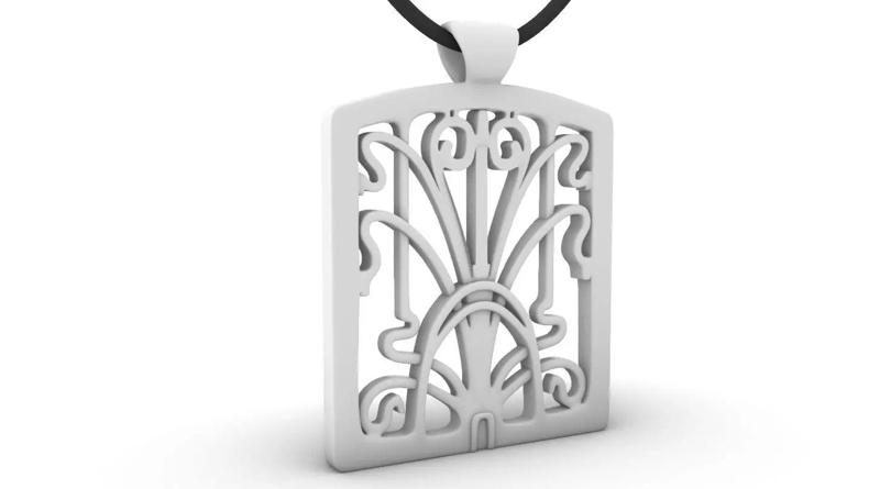 Art Nouveau Window Pendant Barcelona