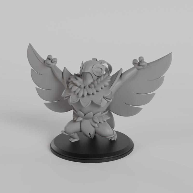 Mega Hawlucha Pokemon STL Fanart + Base