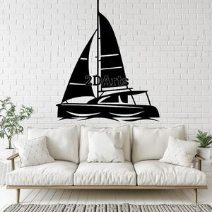 Sailboat 2D Wall Art/Window Art - Digital STL & SVG Files for 3D Printing and Laser Cutting