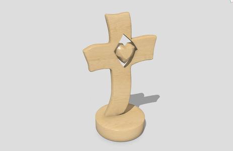 Cross and Diamond Heart TableTop Cross, Spiritual gift, Confirmation Cross, Religious