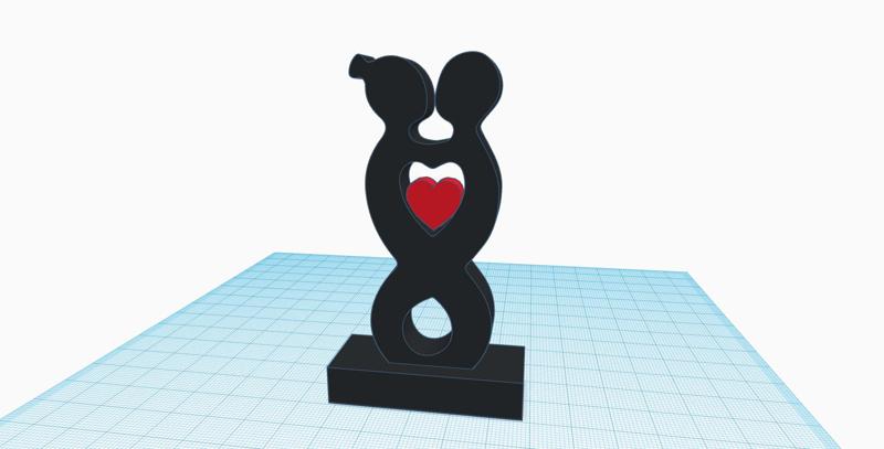 Man Woman Kiss Sculpture, Love Statue, Forever Eternal Love Infinity Couple In Love