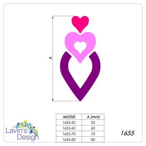 VALENTINE'S DAY /POLYMER CLAY CUTTER / 4 SIZES / LED1655