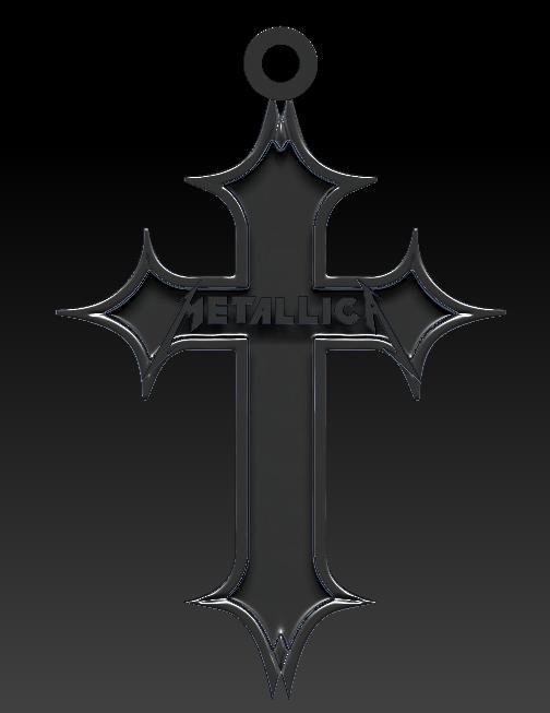 metallica cross pendant