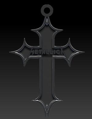 metallica cross pendant