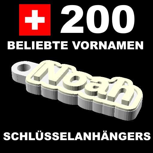 200 Schlüsselanhänger für beliebte Schweizer Vornamen