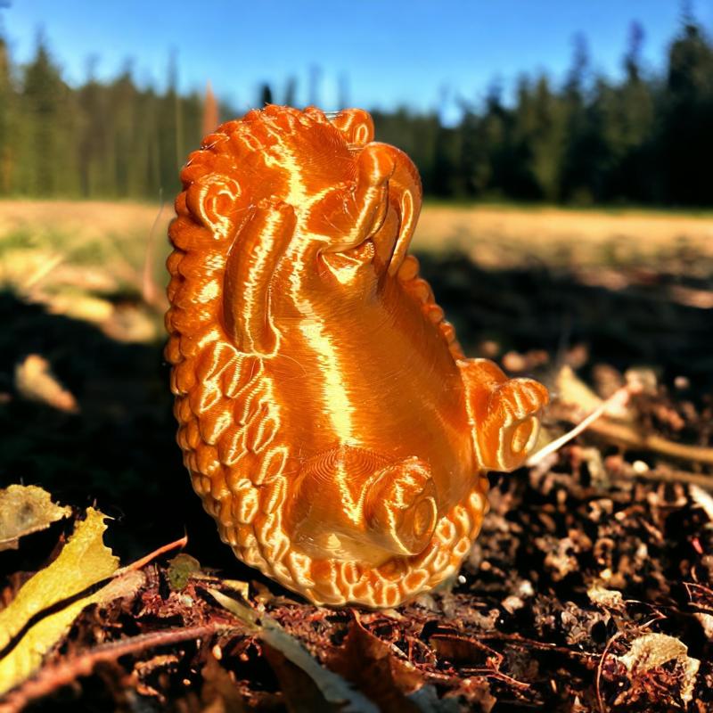 hedgehog closes his eyes