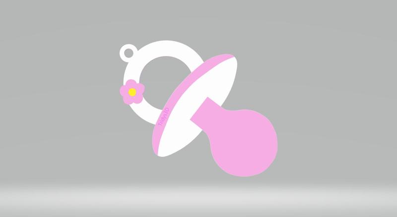 Baby pacifier keychain - Llavero chupete bebé