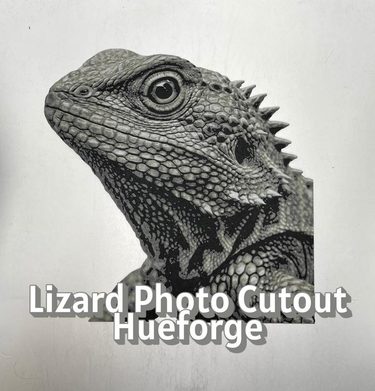 Lizard Photo Cutout Hueforge