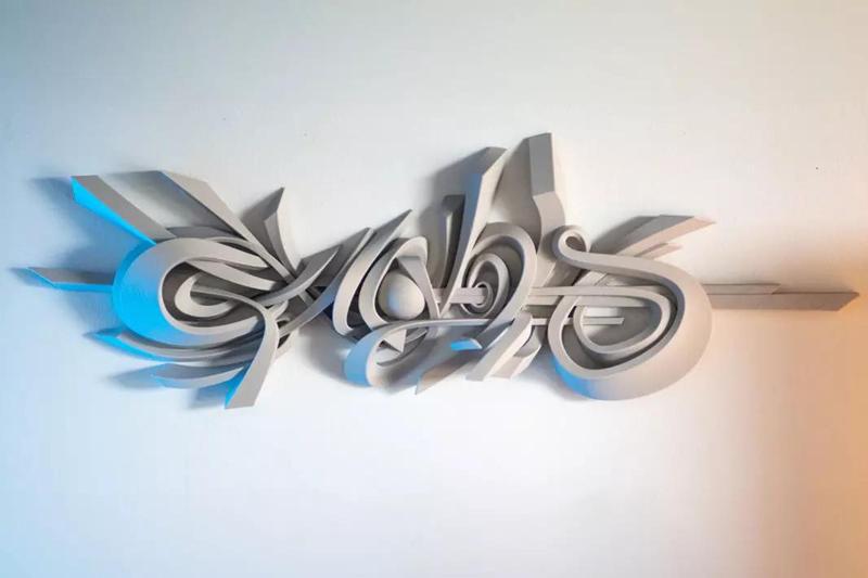 GENGHIS 3D GRAFFITI WALL ART
