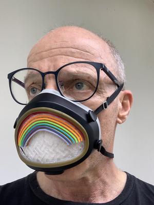 SNAP-IN COVER FOR FLO-MASK: SEPARATE RING AND INSERT- SIMPLE + SUN-RAINBOW