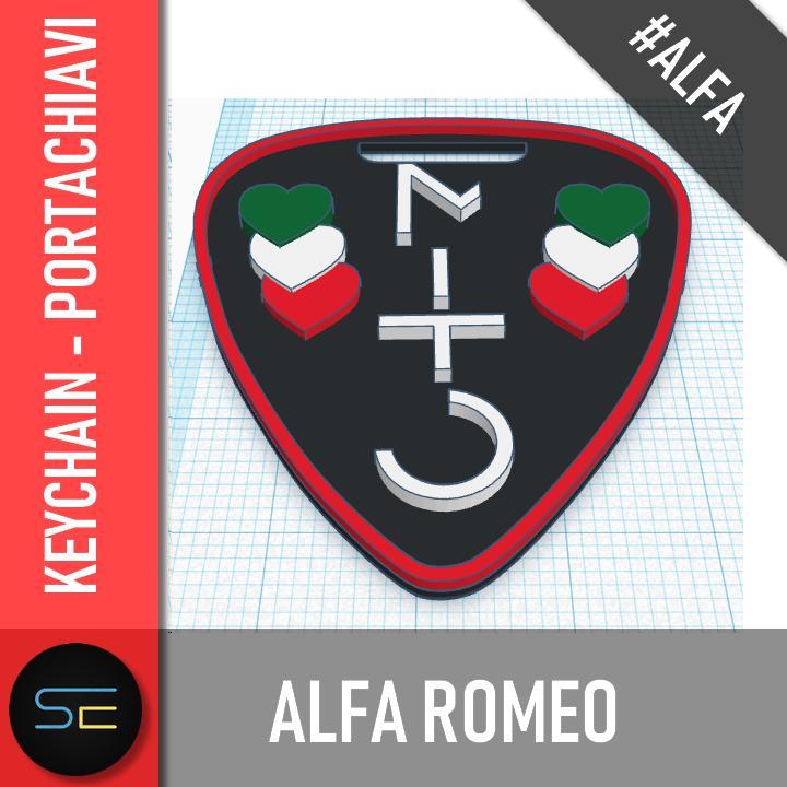 Alfa romeo Mito multicolor keychain