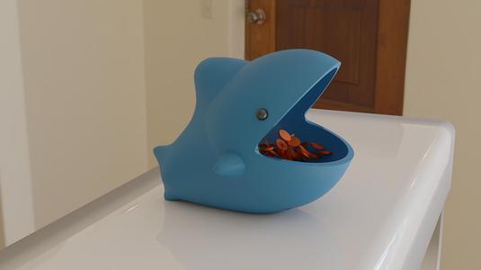 Coin holder kit with crocodile and cute shark design