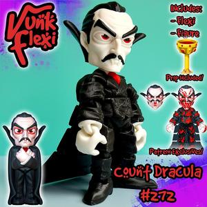 Classic Monsters Count Dracula MultiColor Flexi Print-In-Place + figure