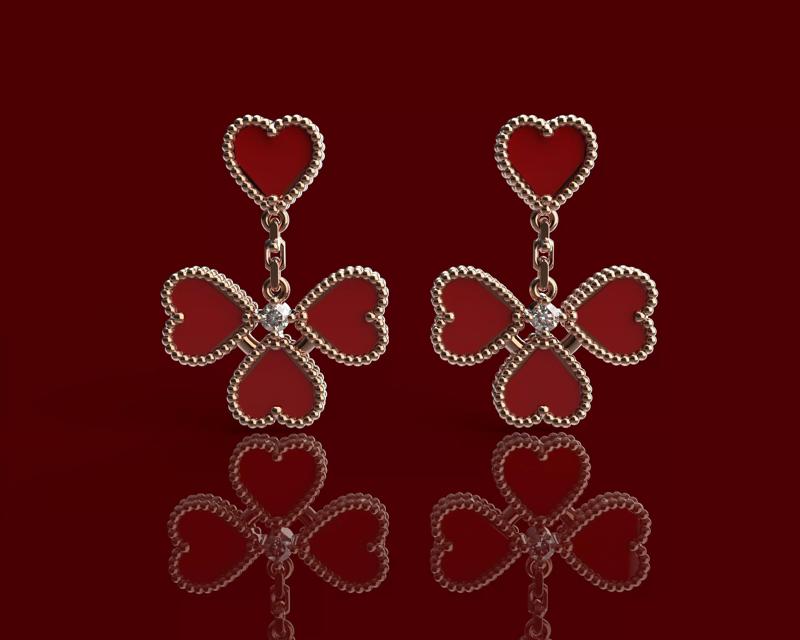 VCA Van Cleef Sweet Heart Earrings