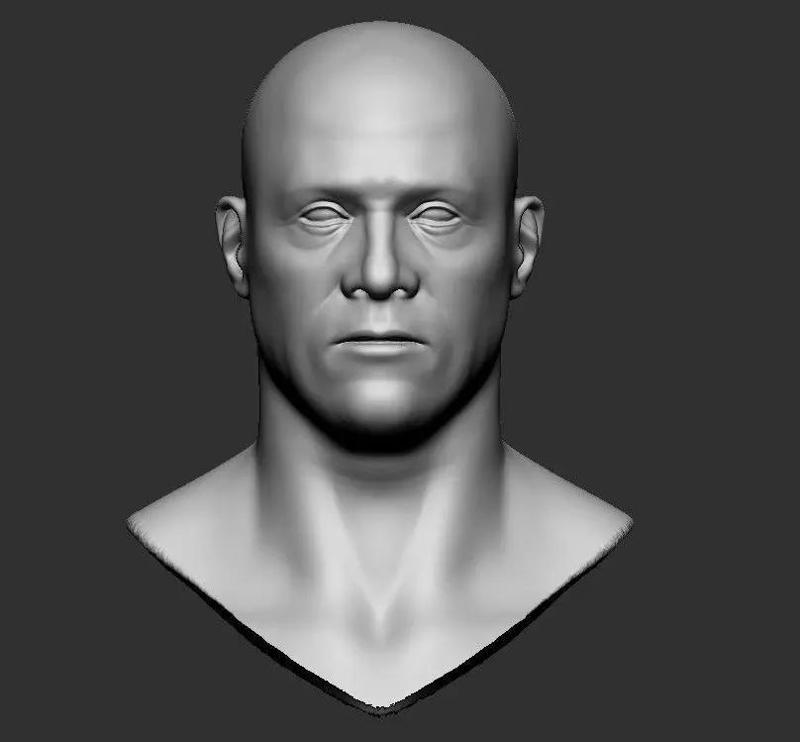 Base mesh male  head