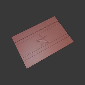 Suriname flag 3d relief .stl file