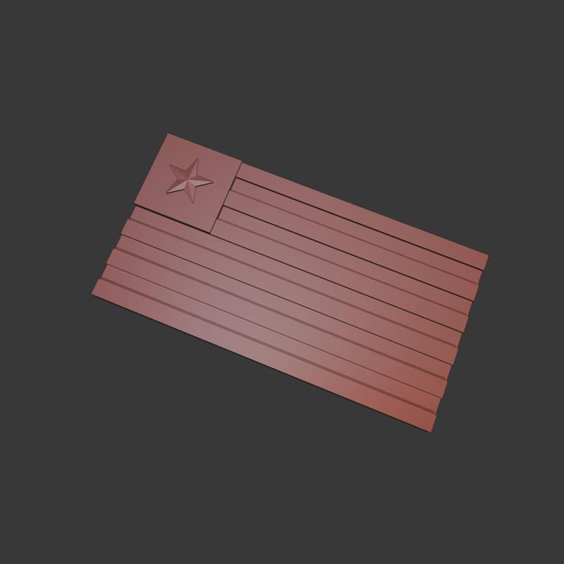 Liberia flag 3d relief .stl file