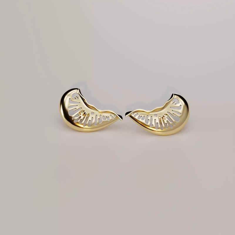 Junonia seashell earring pre supported file included