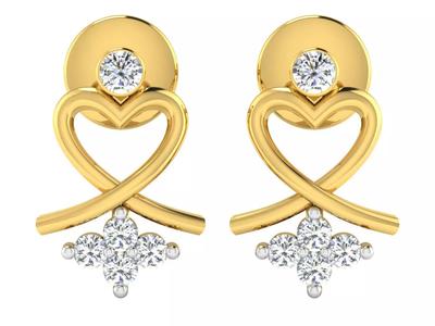 Solitaire Drop Earrings 3dm STL OBJ FBX Renders Details