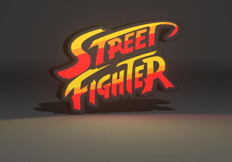 Logo Street Fighter - Lámpara Lightbox