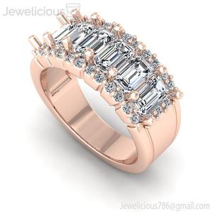 Jewelicious-2081-Ring emerald and baguette cut diamond ring i...