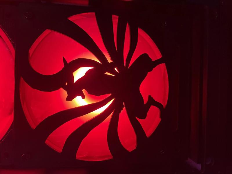 Nine Tails Fox Kurama Outline PC Fan Case