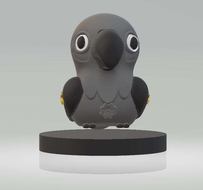 cute cartoon parrot designed 3D printable model