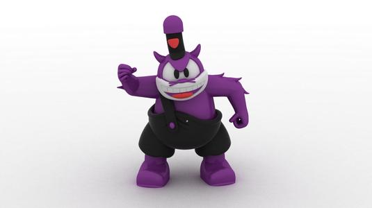 purple monster 3D printable model