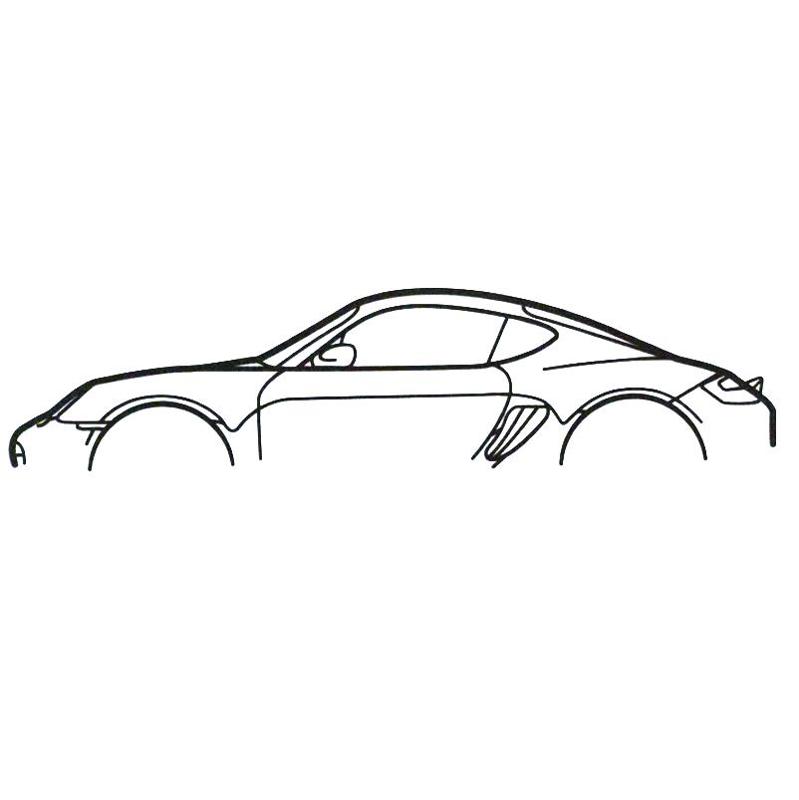 Porsche 987 Cayman Silhouette Wall art