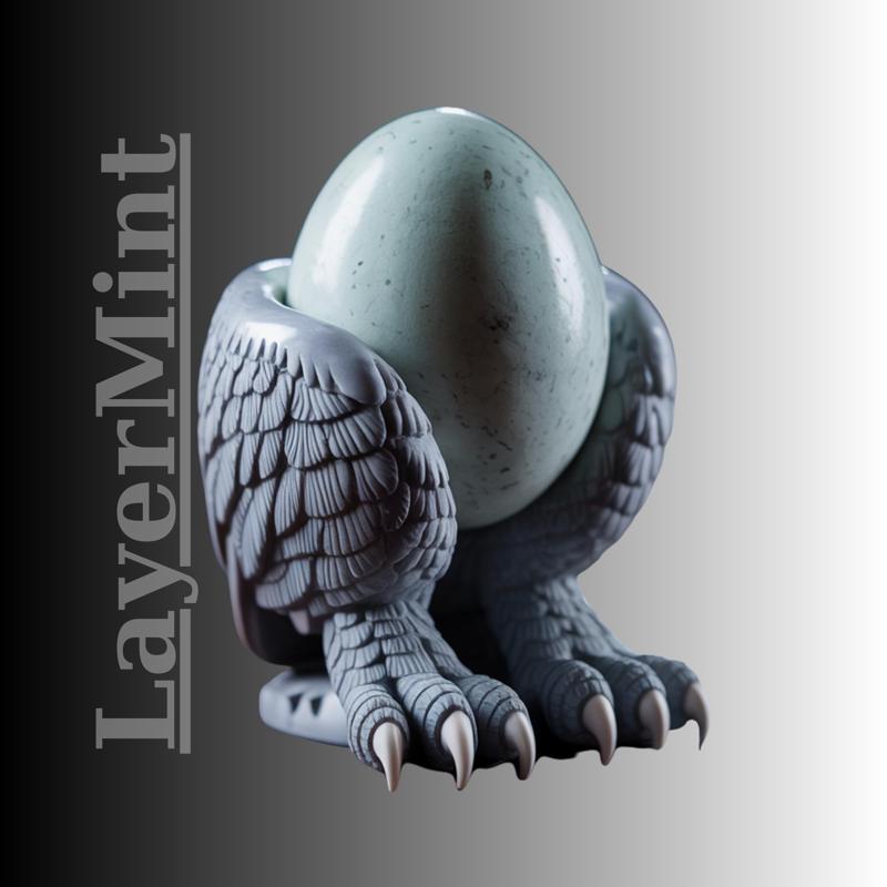 Eagle Claw Egg Holder STL File – 3D Printable Talon Egg Cup