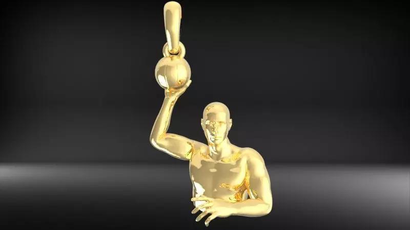 Volleyball player pendant