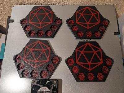 Williamdecker88's RPG Dice coaster with embossed dice outlines